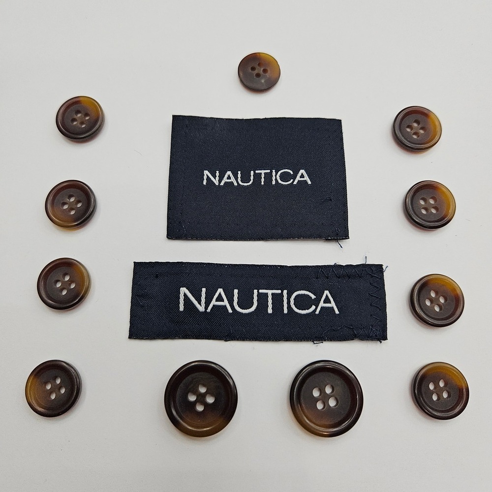 Nautica Brown Swirl Suit Blazer Replacement Buttons Set of 11 Marbled Crafting